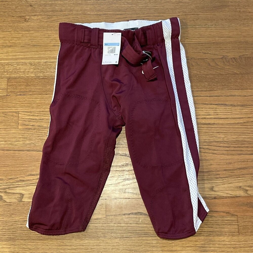 Nike Vapor Pro Burgundy White Football Pants CI3771-670 Men's Medium NWT